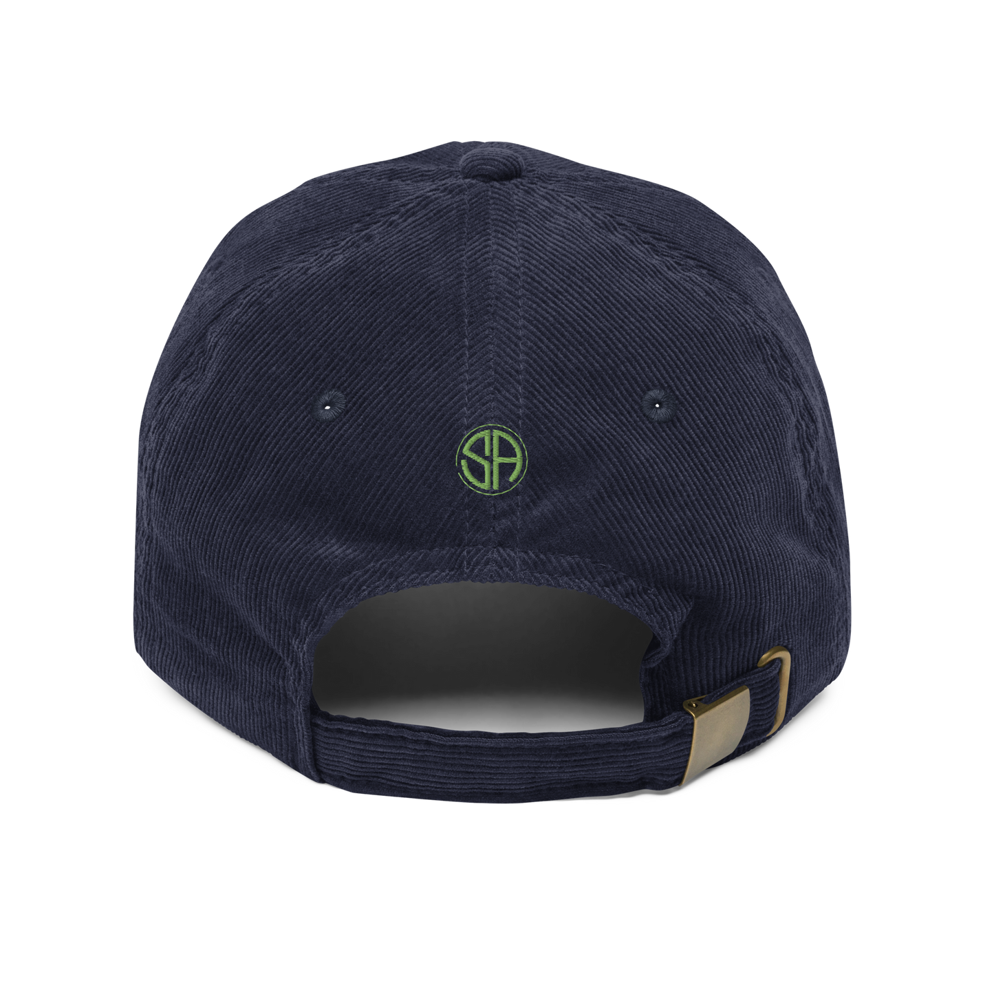 Home Field Advantage Custom Vintage Corduroy Baseball Hat navy kiwi green
