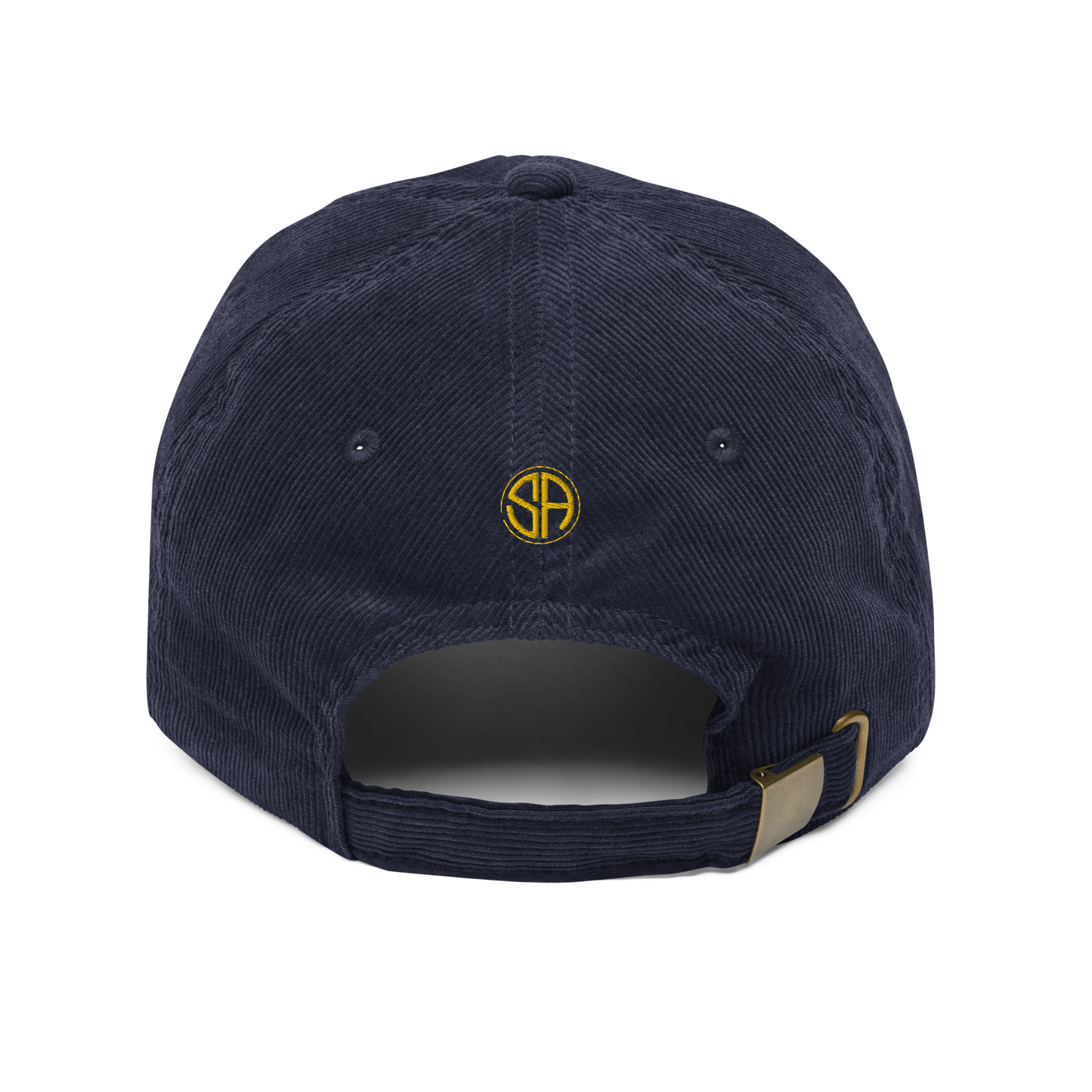 Home Field Advantage Custom Vintage Corduroy Baseball Hat navy gold